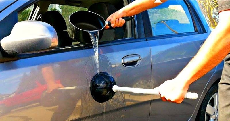 Fix a Dent With a Plunger and Hot Water