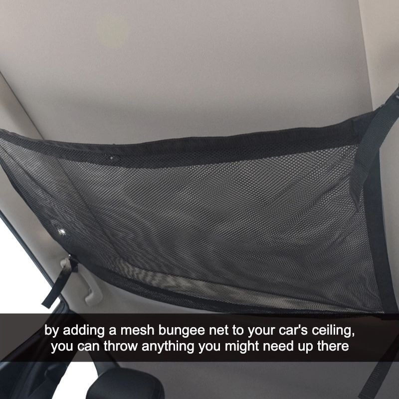 Extra storage using mesh bungee net