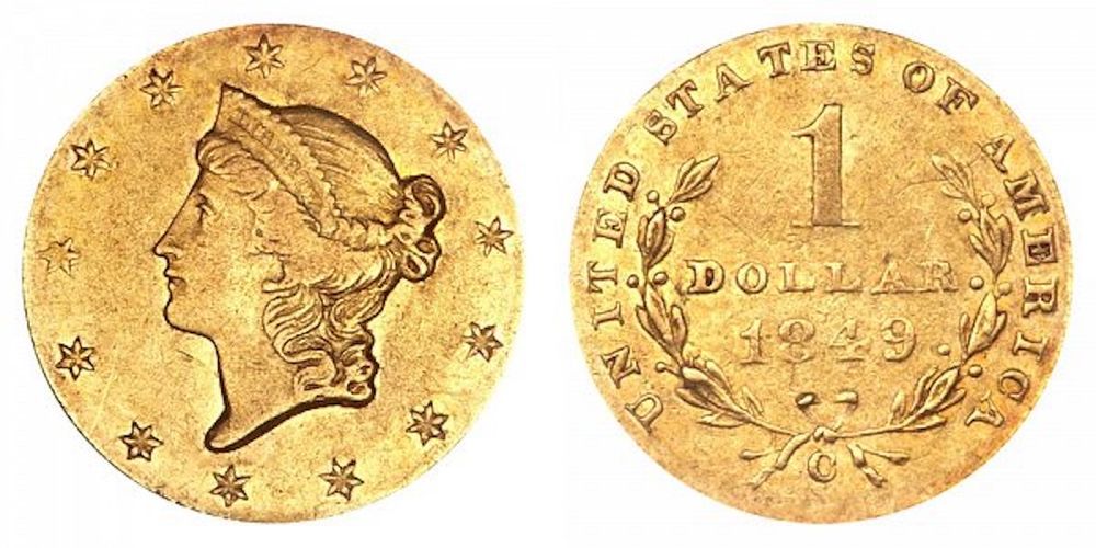 1849 Open Wreath Liberty Head Gold Dollars - $1.3 Million 